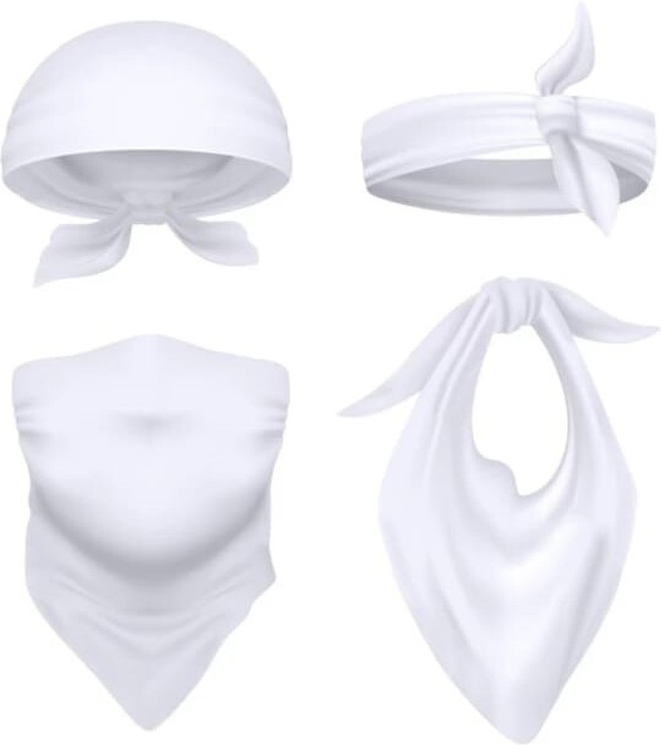 Image of SM CREATION premium quality white cotton handkerchief (hanky)( pack of 3) [ inchWhite inch] Handkerchief