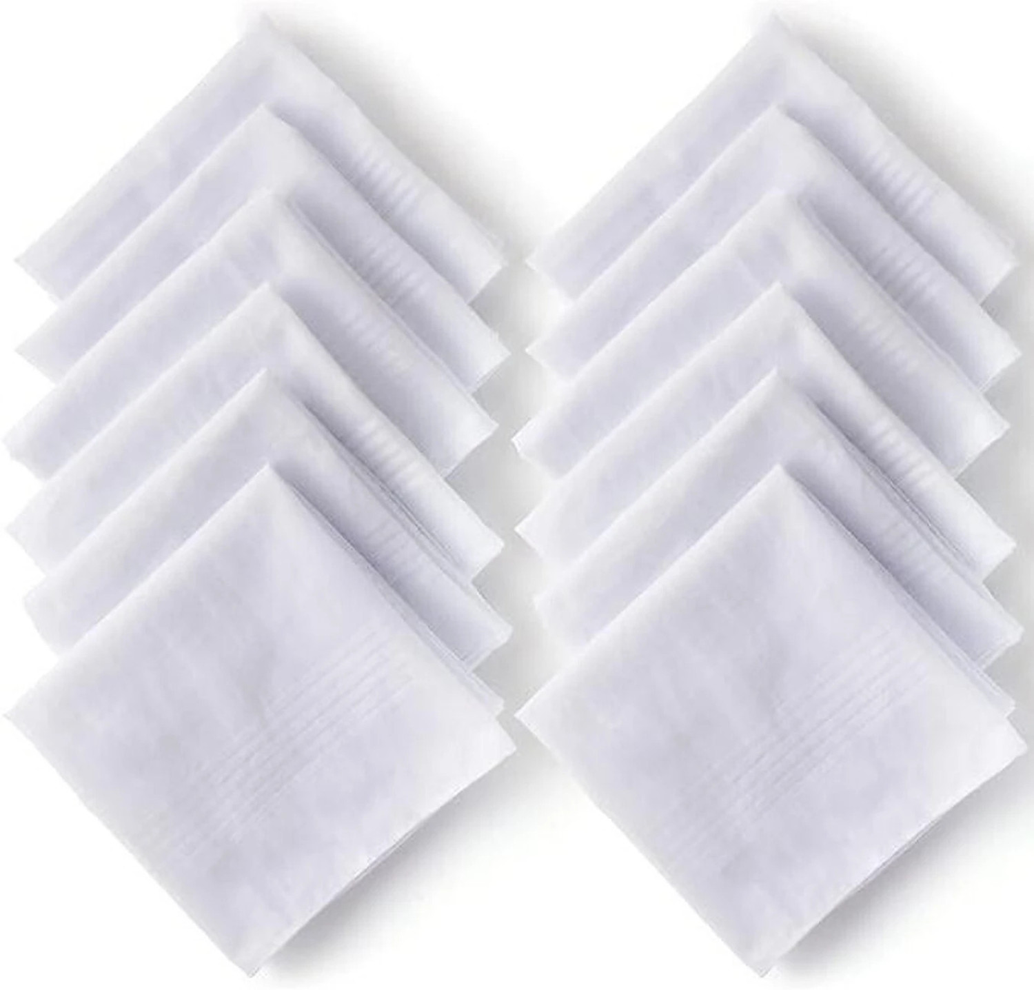 Image of soxsense Men's Handkerchiefs Soft White Pure Cotton Hanky [ inchWhite inch] Handkerchief