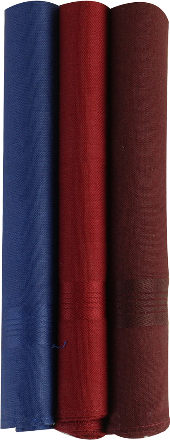 Image of BONJOUR Dark collection Handkerchiefs [ inchBlue inch, inchMaroon inch, inchBrown inch] Handkerchief