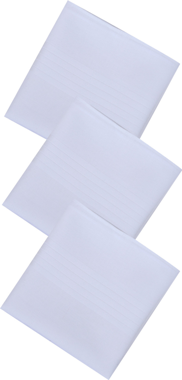 Image of Dollar Cotton Handkerchiefs for Men [ inchWhite inch] Handkerchief