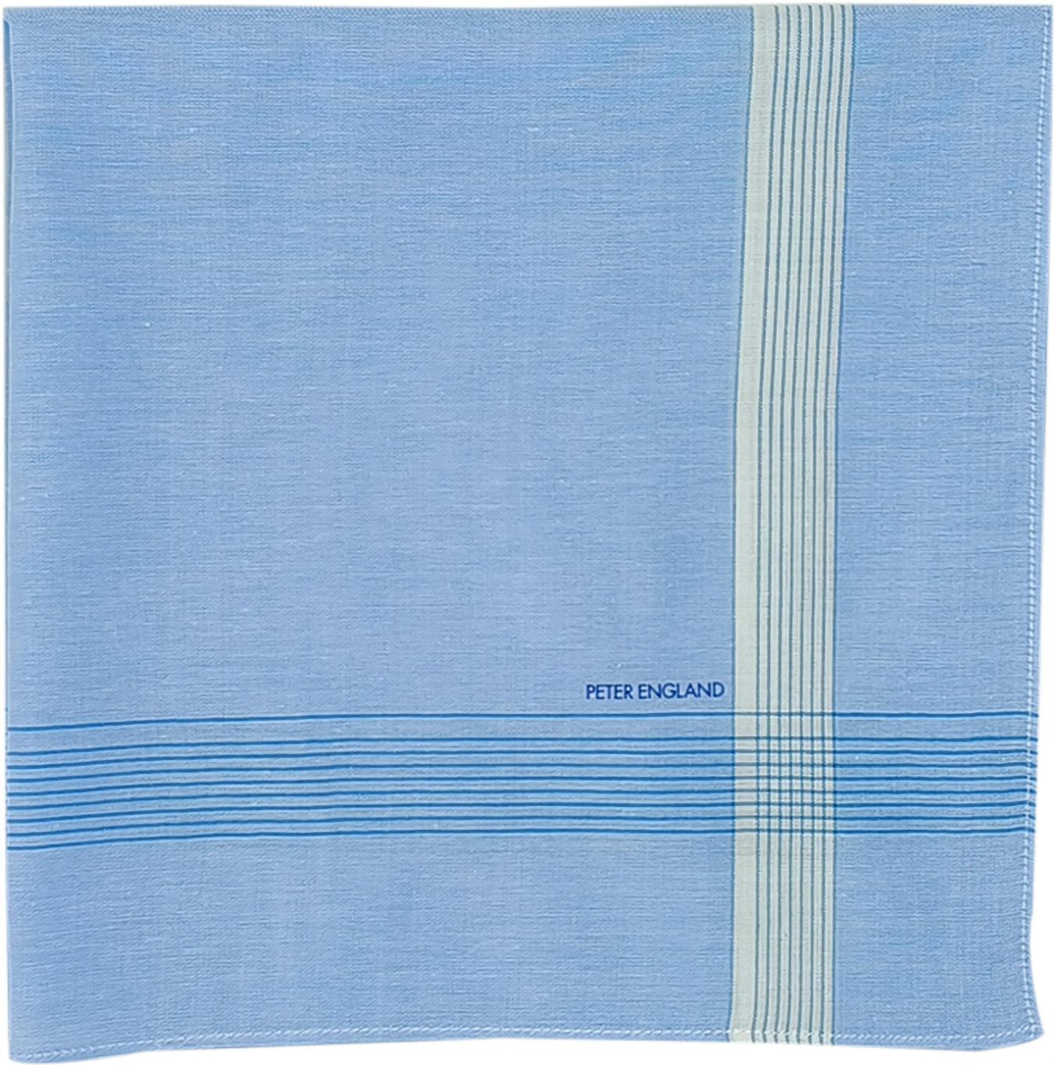 Image of PETER ENGLAND Men's Cotton Pastel [ inchBlue, Beige & Grey inch] Handkerchief