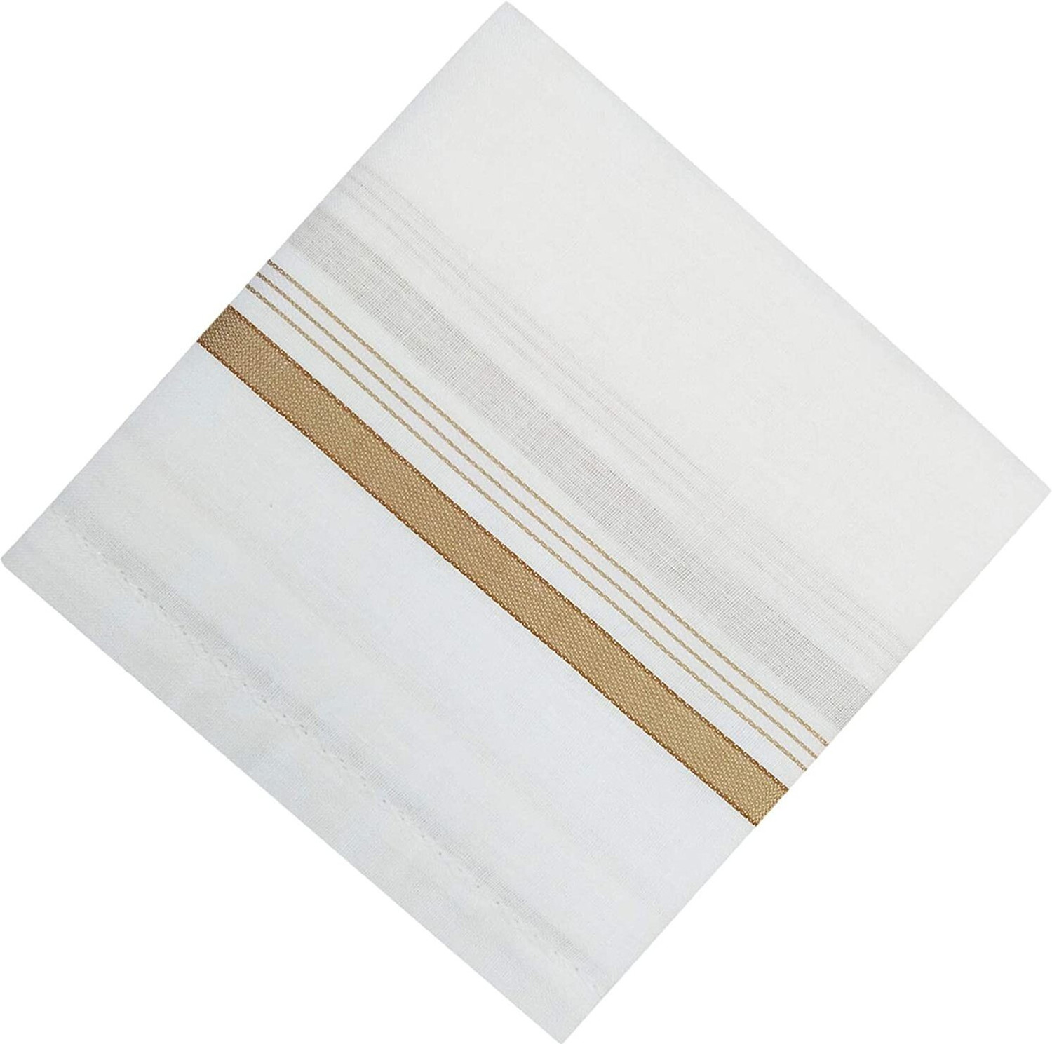 Image of HOMESTIC Premium Collection HAndkerchiefs Hanky For Men, Set of 12 (White) [ inchWhite inch] Handkerchief