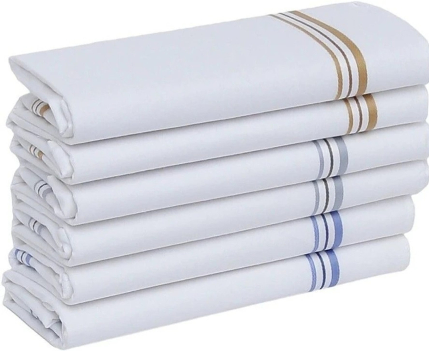 Image of AK SHINE Cotton Handkerchief for Men's Soft, Skin-Friendly [ inchWhite inch] Handkerchief
