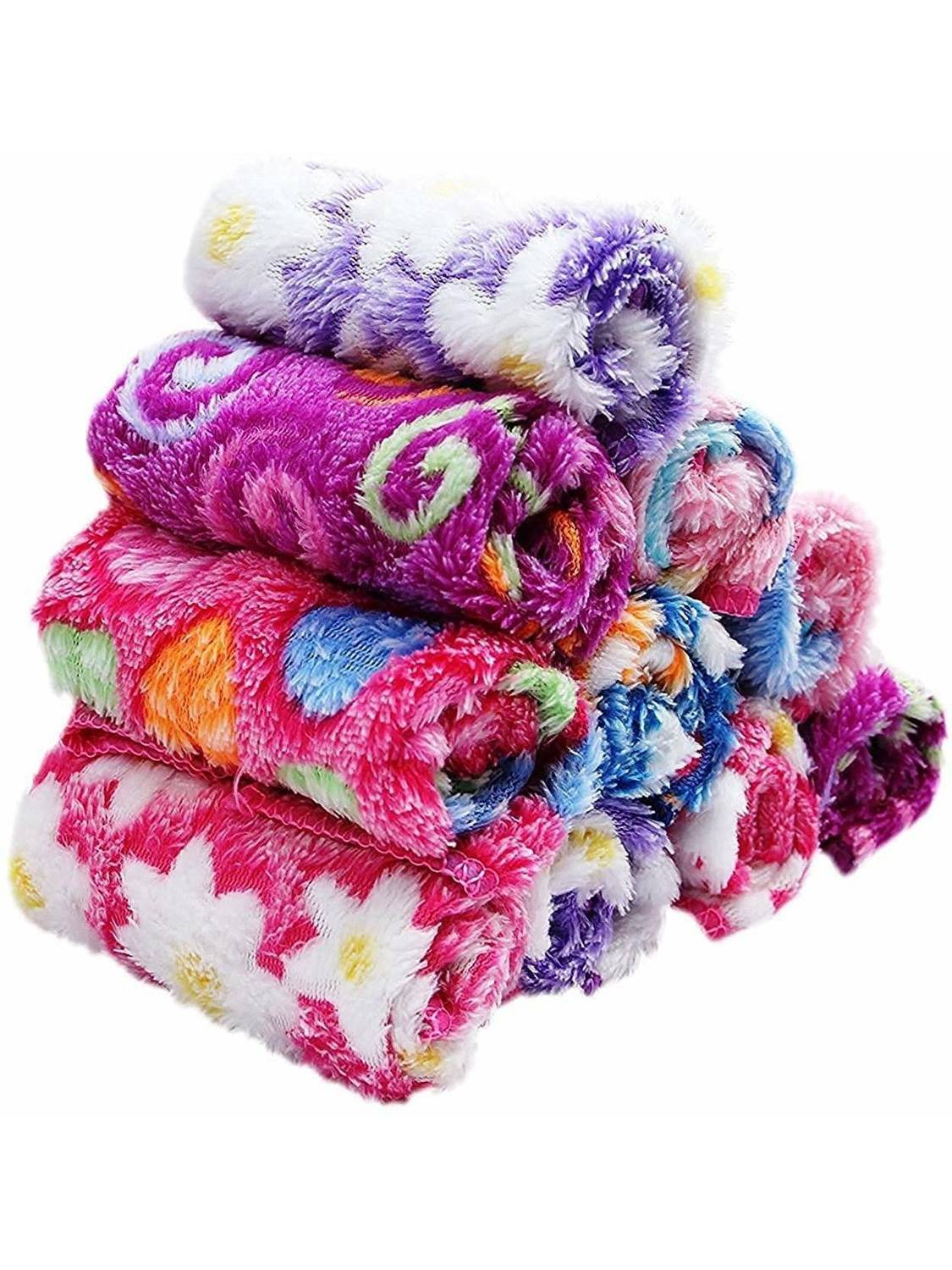 THE BEGED Stonic Soft Stripes Terry Face Towel Handkerchief Women Soft Cotton Hankies Ladies hanky set for women ["Multicolor"] Handkerchief