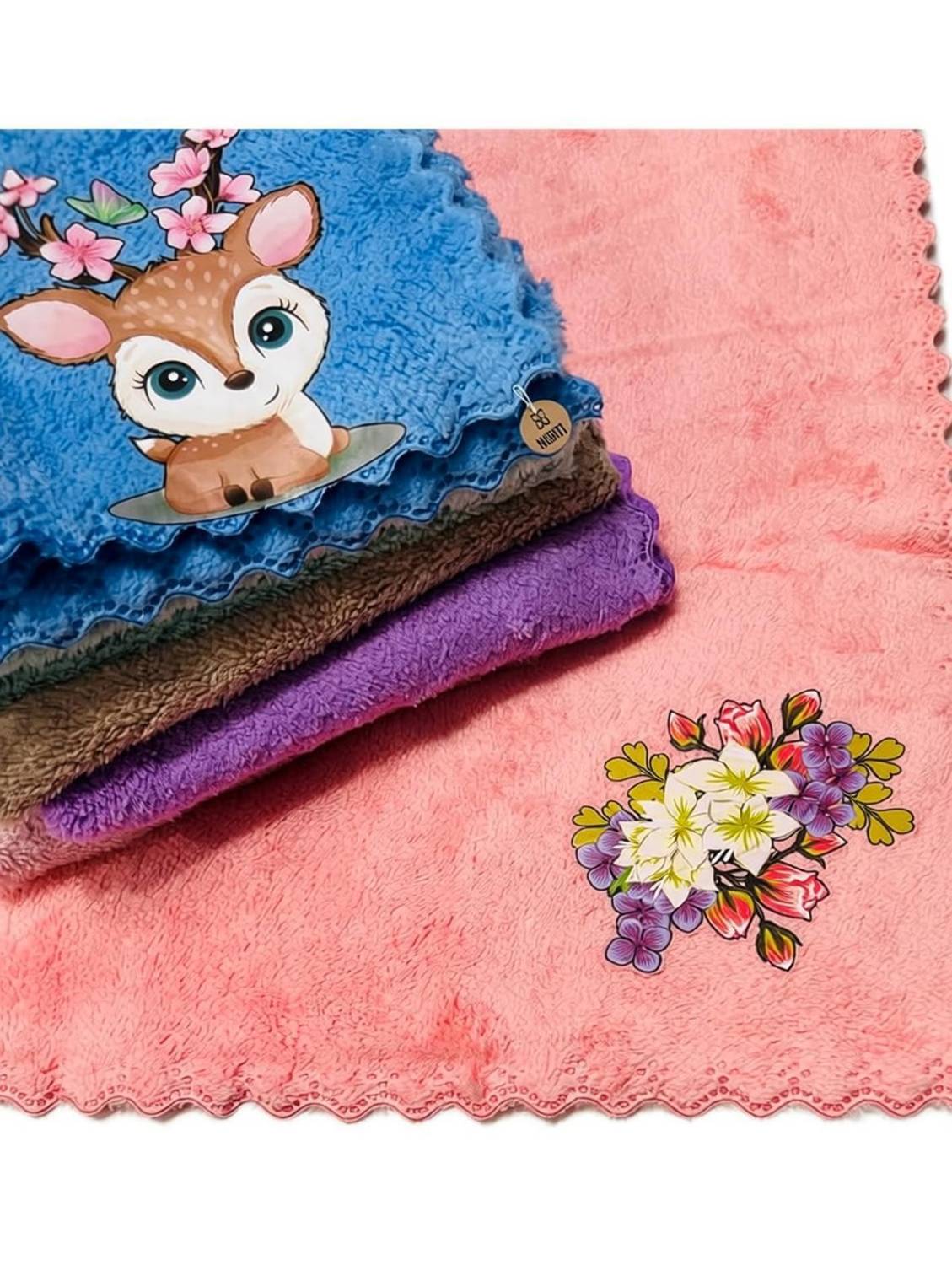 AKDC Handkerchief for Kids | Solid Face Towel | Birthday Gifting, Kanjak, Pack of 6 ["Multicolor"] Handkerchief