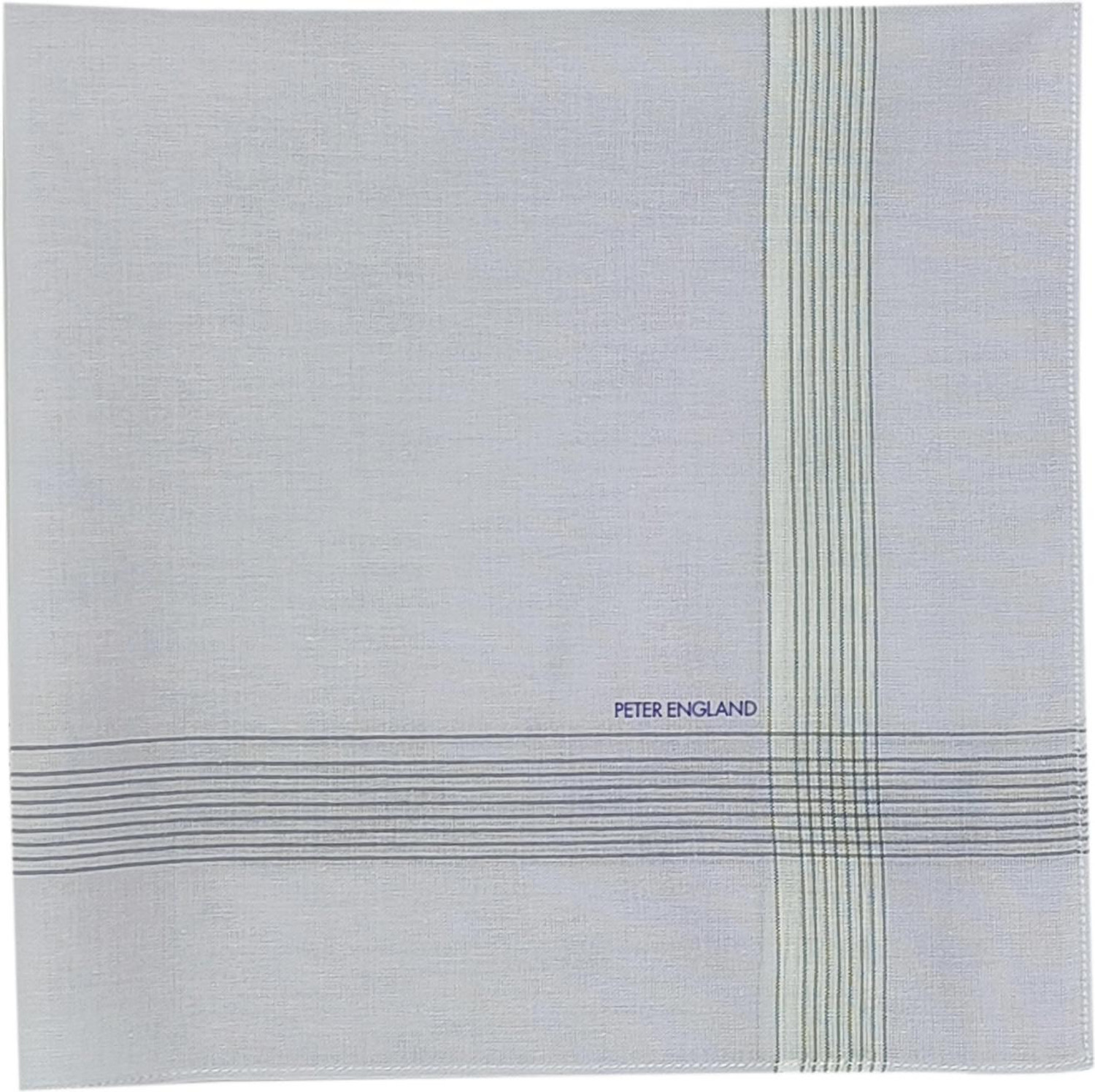 Image of PETER ENGLAND Men's Cotton Pastel [ inchBlue, Beige & Grey inch] Handkerchief