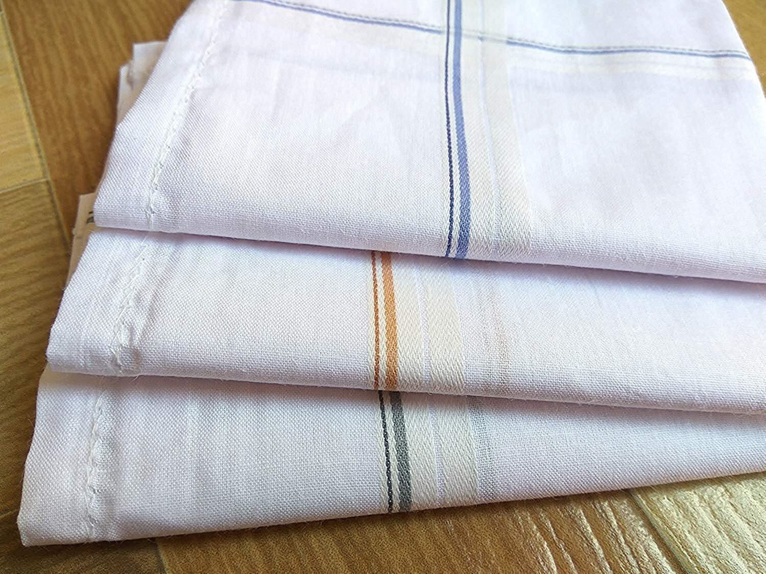 Image of HOMESTIC Premium Collection HAndkerchiefs Hanky For Men, Set of 12 (White) [ inchWhite inch] Handkerchief
