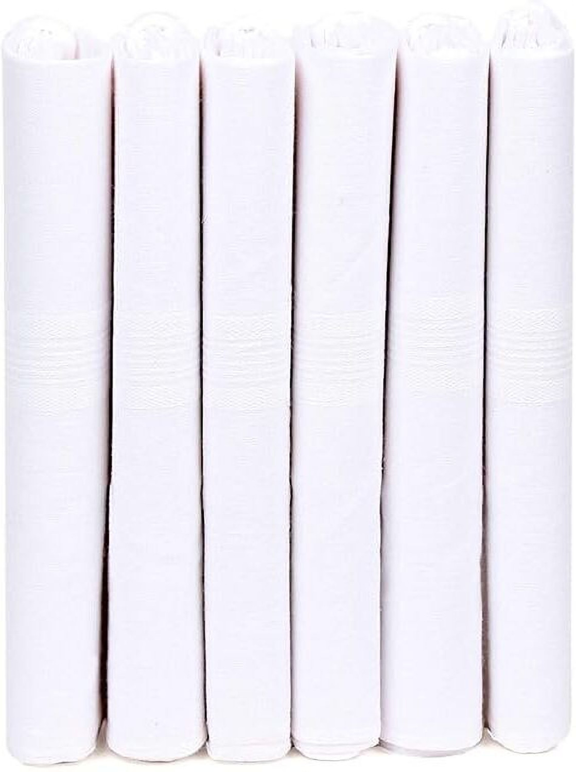 Image of SM CREATION white cotton handkerchief (pack of 6) for men [ inchWhite inch] Handkerchief