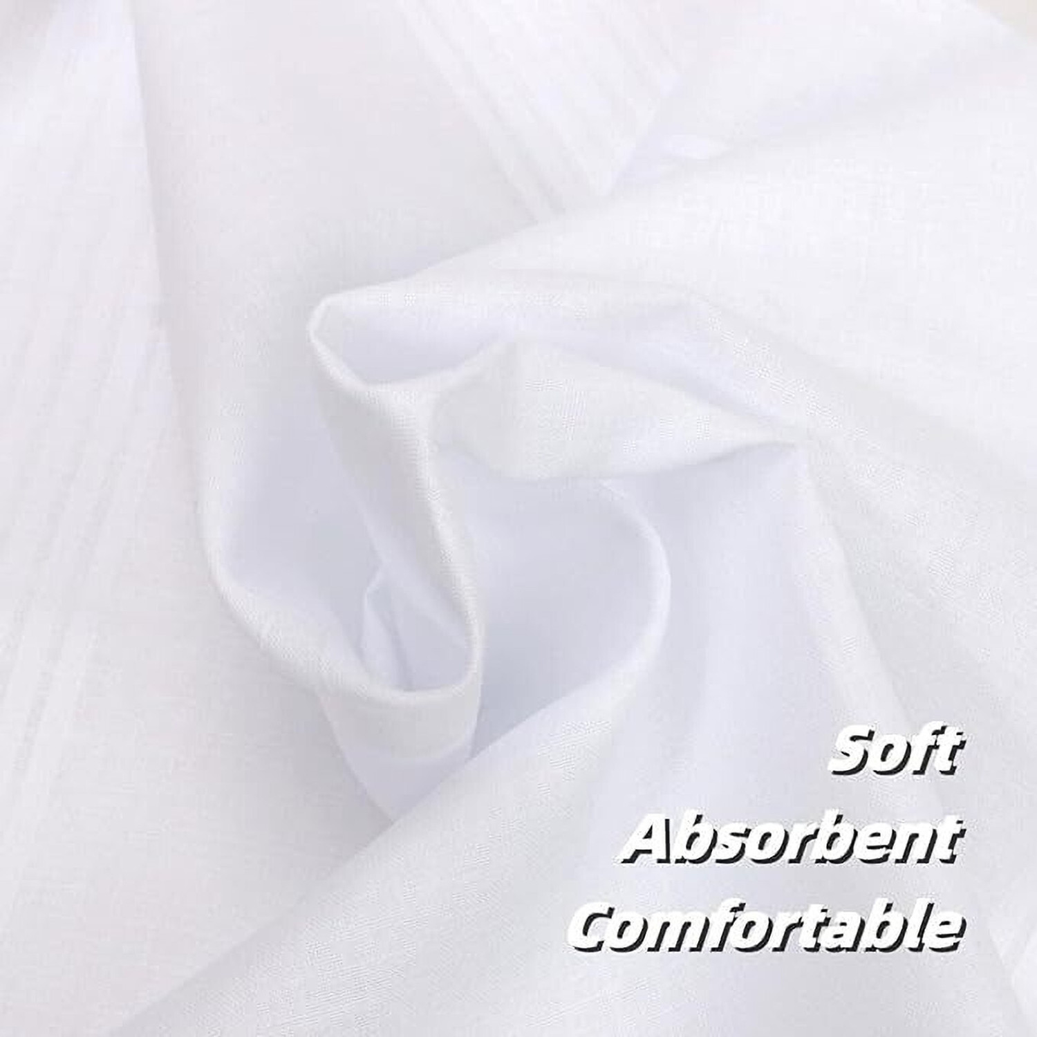 Image of soxsense Men's Handkerchiefs Soft White Pure Cotton Hanky [ inchWhite inch] Handkerchief