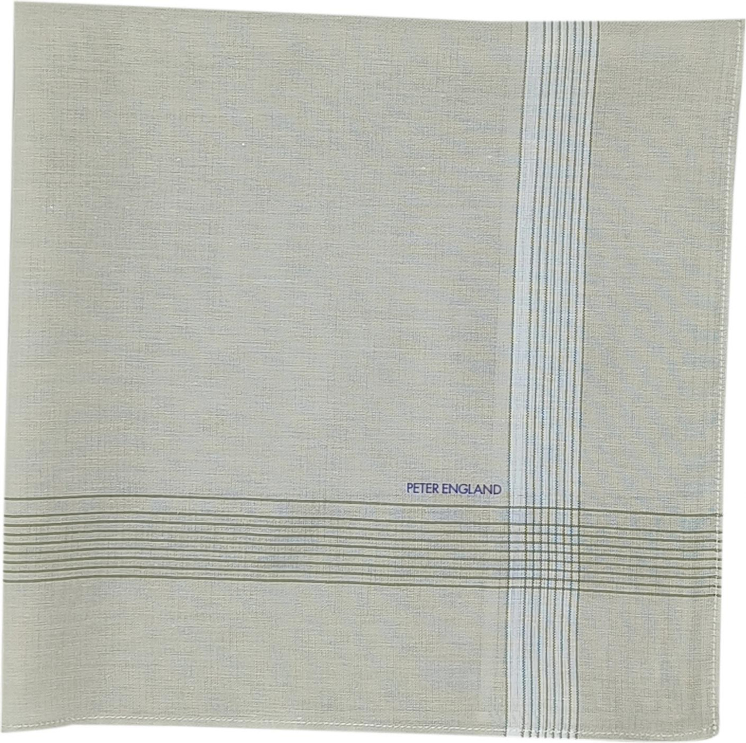 Image of PETER ENGLAND Men's Cotton Pastel [ inchBlue, Beige & Grey inch] Handkerchief