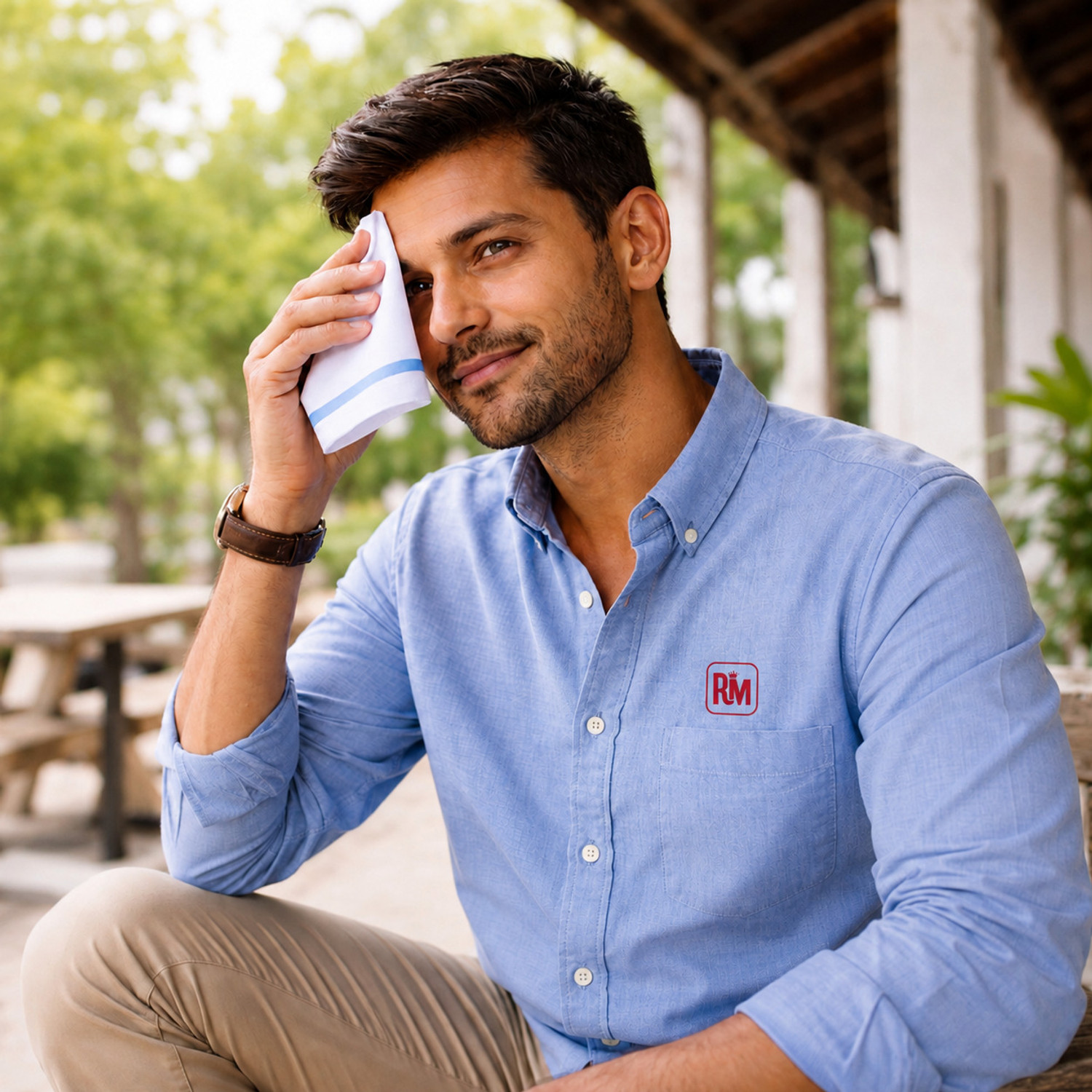 Image of Royal Mart Cotton Hanky for Men's Soft, Skin-Friendly, Lightweight & Highly Absorbent [ inchWhite inch] Handkerchief