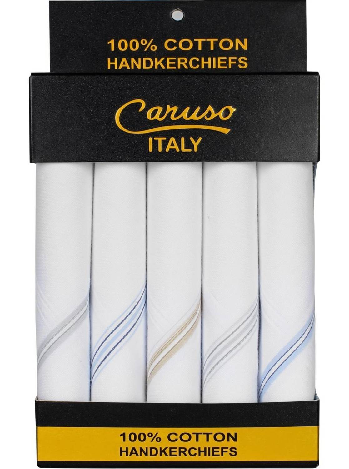 Caruso Italy Men Premium ["White"] Handkerchief