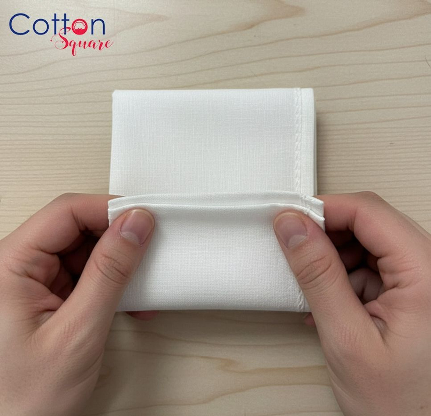 Image of Cotton Square Premium White Cotton Handkerchief (XXL) for men [ inchWhite inch] Handkerchief