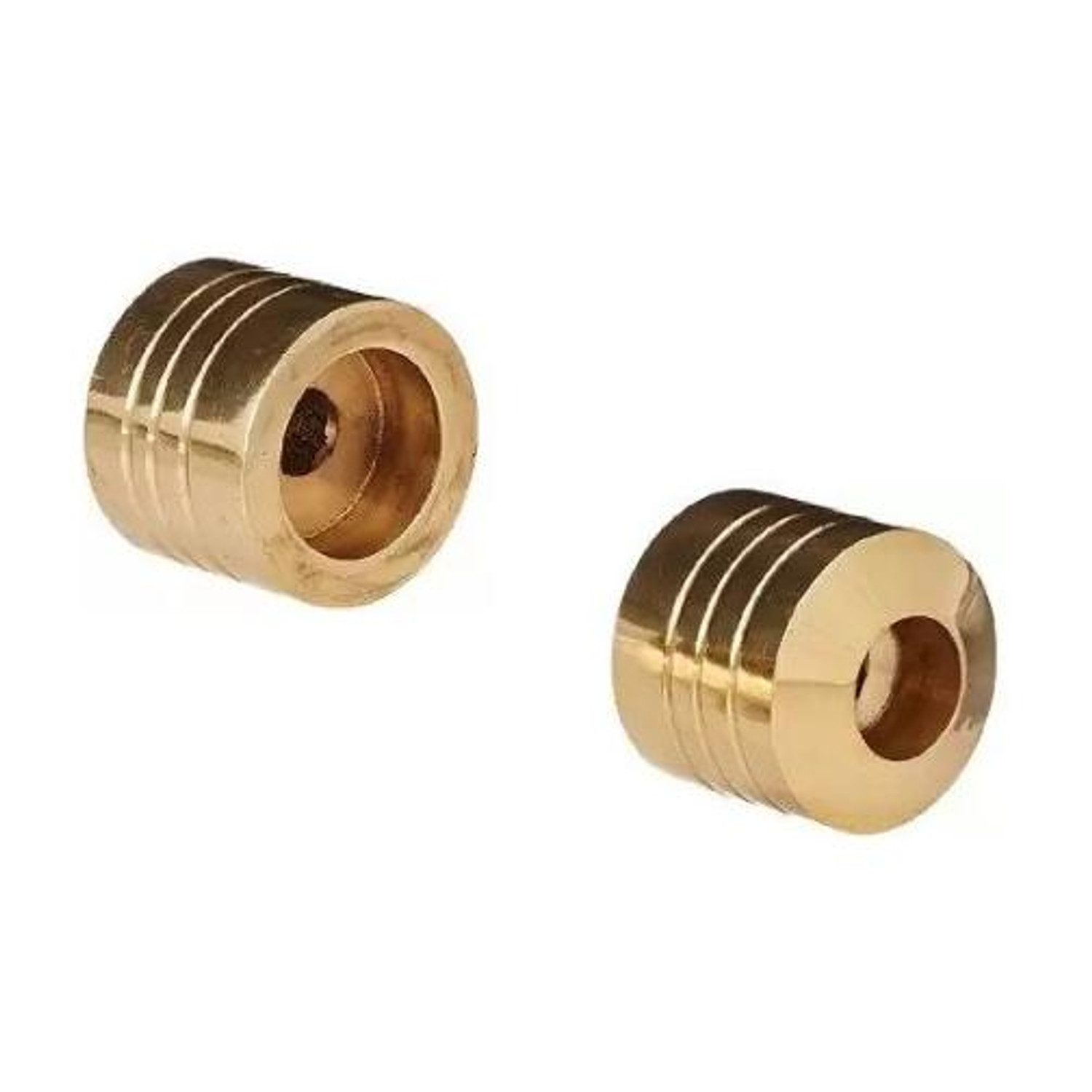 Image of Bullkartzone Brass Handlebar End Weights for Royal Enfield (Set of 2, Golden) Handle Bar (Gold)