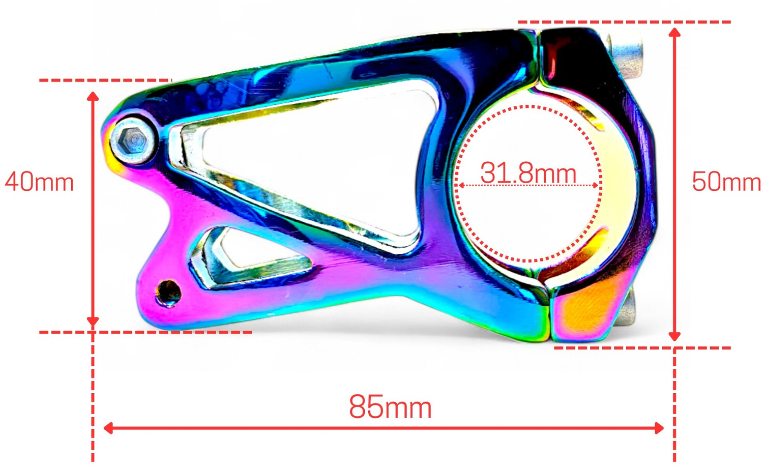 Image of CARBON BIKE Bicycle colorful Rainbow Stem Bicycle Handlebar Stem for MTB 31.8mm Bicycle Handle Grip