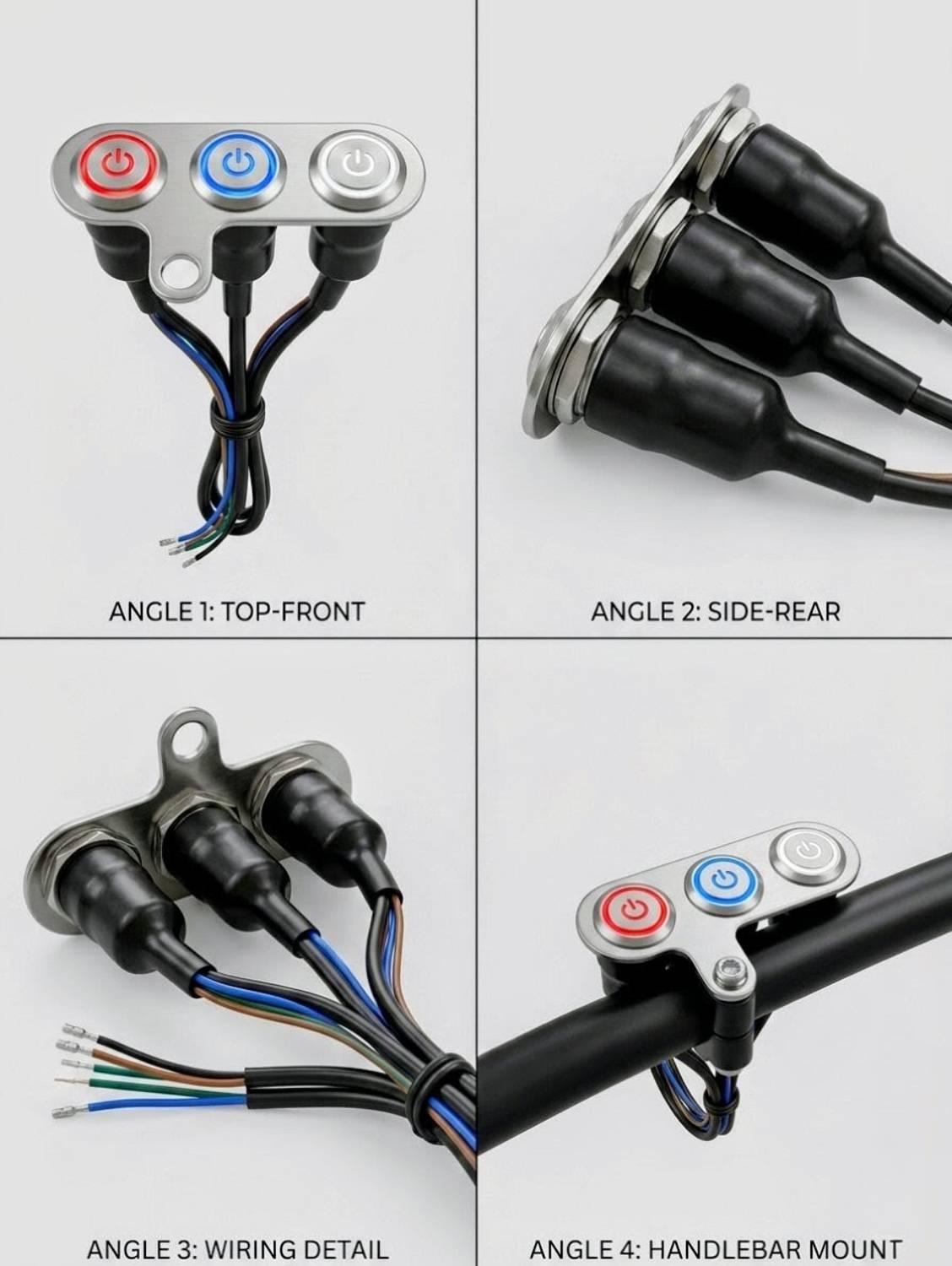 TA Premium 3-Button LED Handlebar Switch for Bikes - Image 5