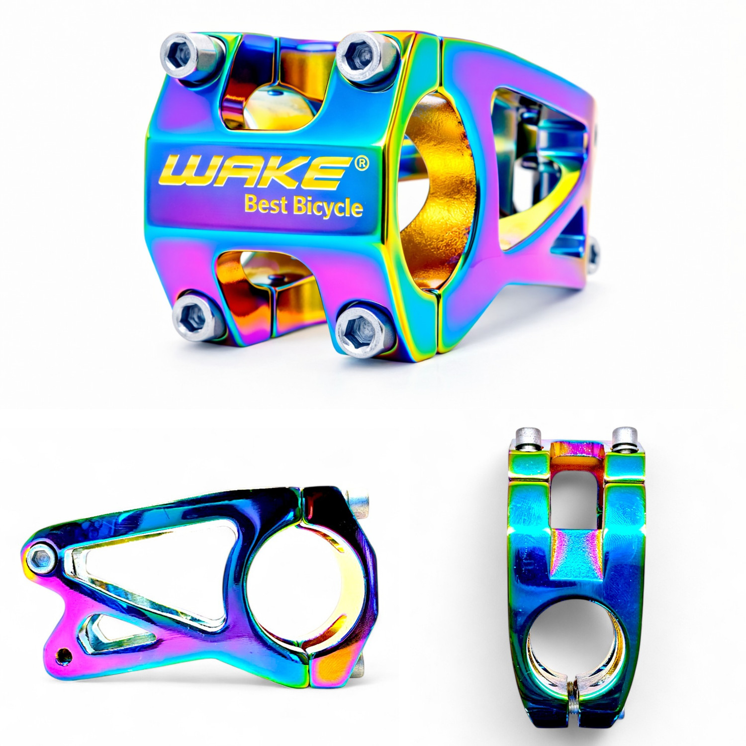 Image of CARBON BIKE Bicycle colorful Rainbow Stem Bicycle Handlebar Stem for MTB 31.8mm Bicycle Handle Grip