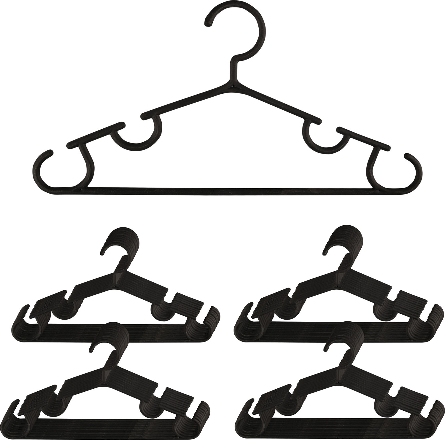 Image of KUBER INDUSTRIES 103 Multi-Purpose Hangers for Wardrobe-Almirah-Cabinets|Pack of 40| Plastic Dress Pack of 40 Hangers For Dress