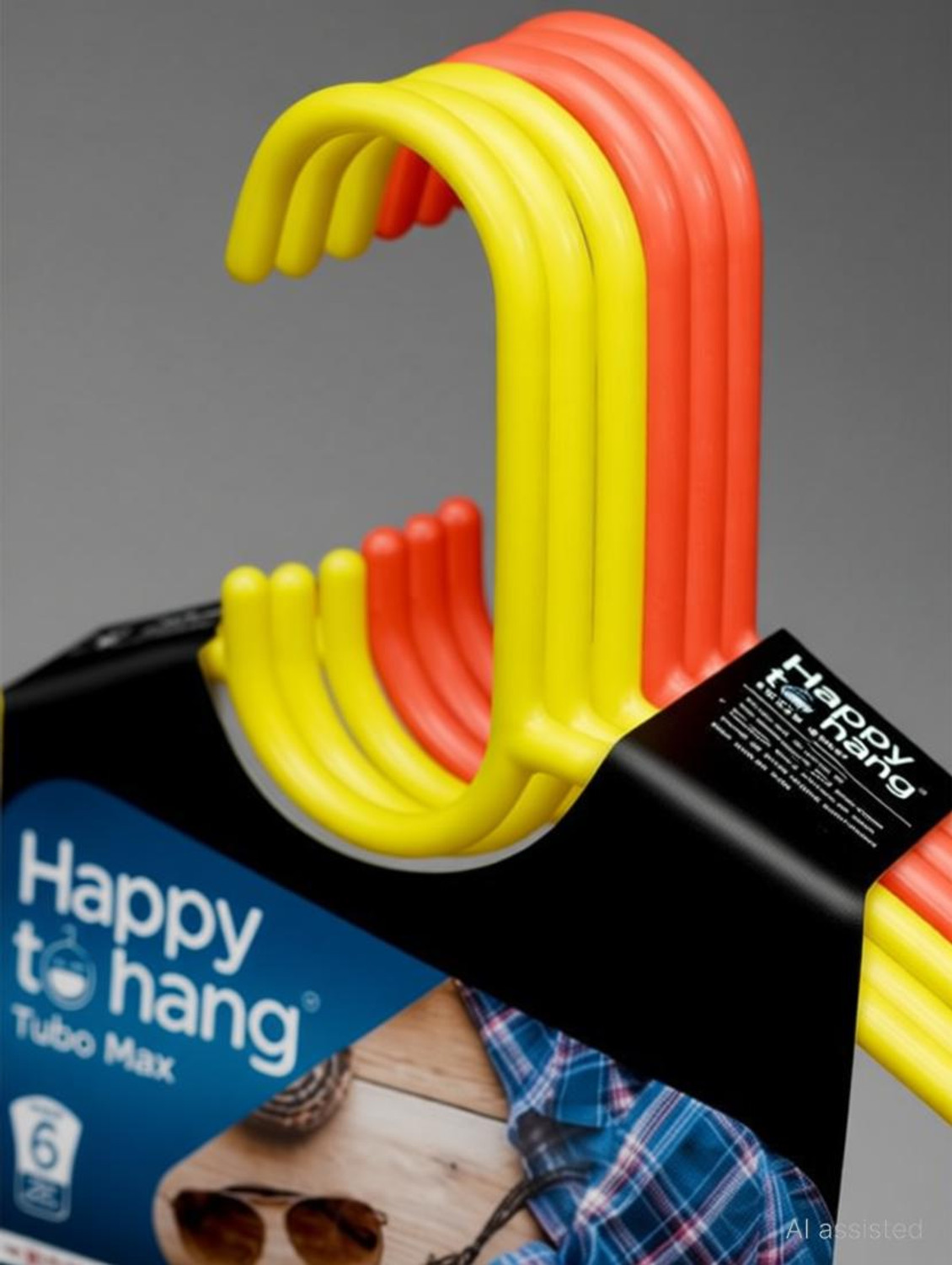Image of Happy to Hang Plastic Shirt Pack of 6 Hangers For Shirt