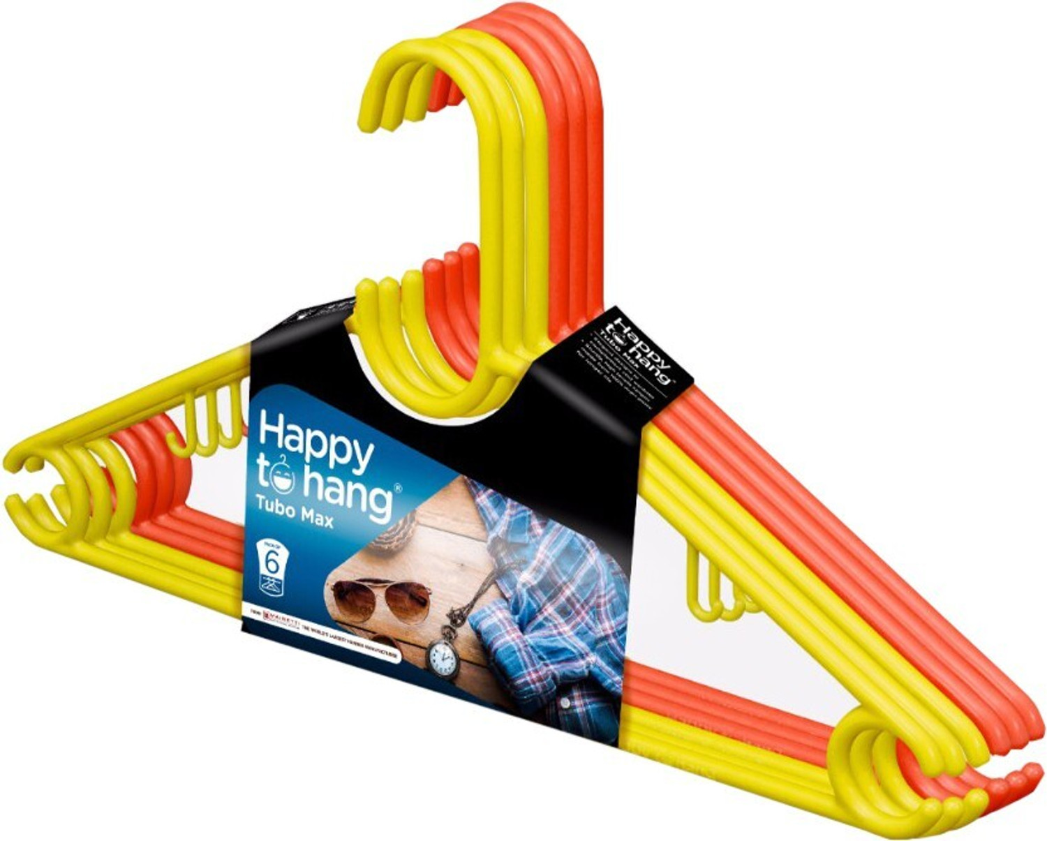 Image of Happy to Hang Plastic Shirt Pack of 6 Hangers For Shirt