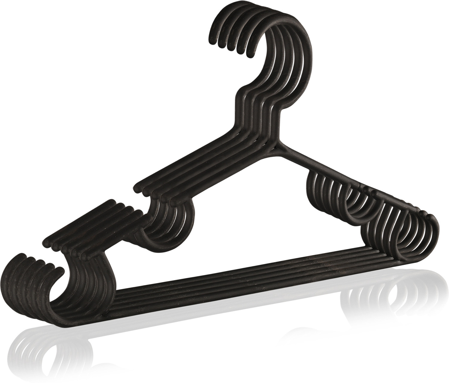 Image of KUBER INDUSTRIES 103 Multi-Purpose Hangers for Wardrobe-Almirah-Cabinets|Pack of 30|Black Plastic Dress Pack of 30 Hangers For Dress