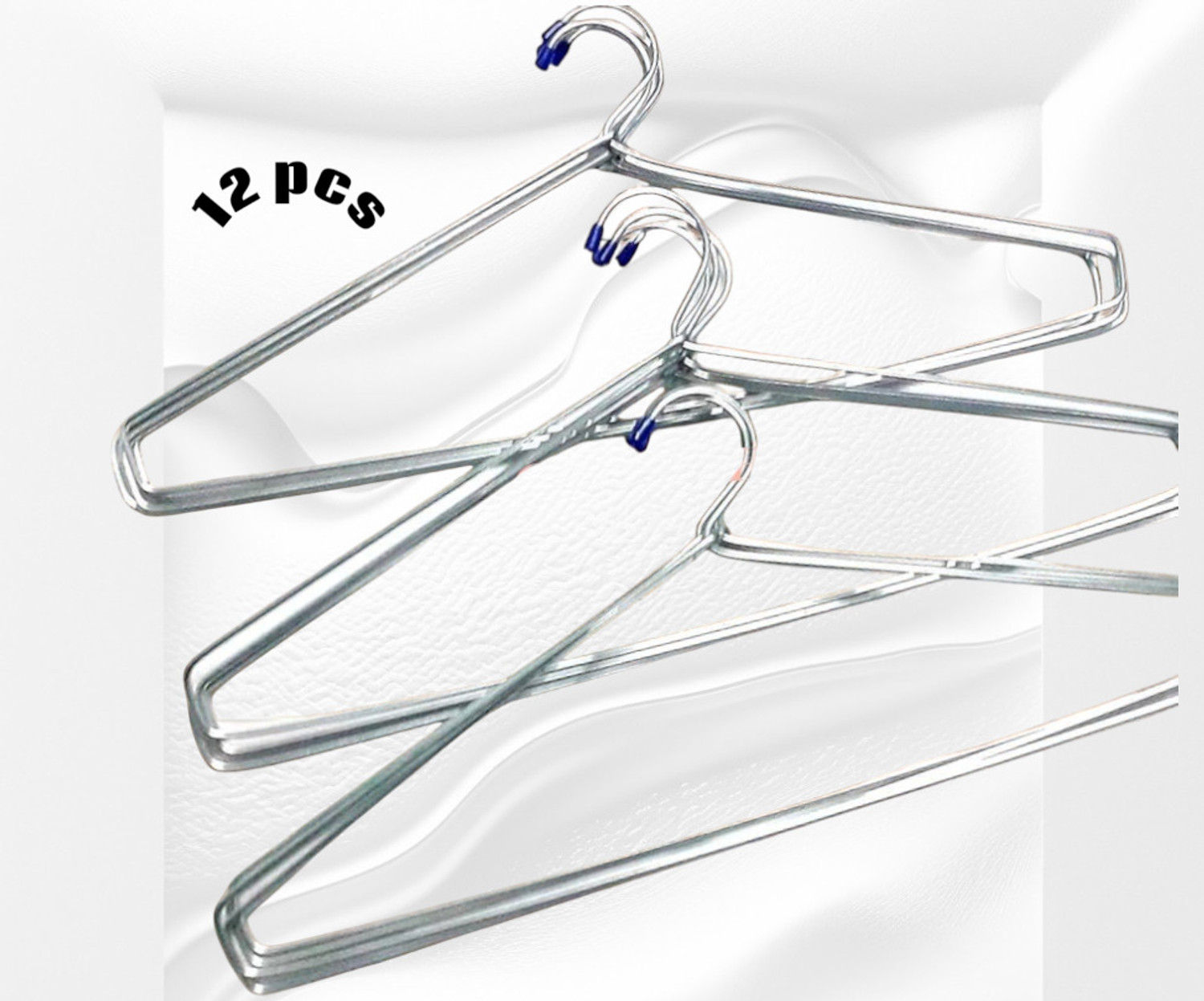 Image of GANINATH 12 pcs clothes hanger shirt and saadi hanger Steel Shirt Pack of 12 Hangers For Shirt