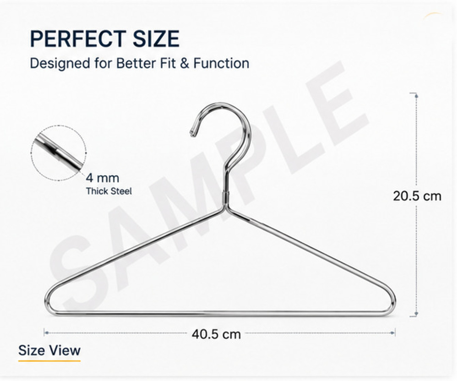 Image of NAH ENTERPRISES Premium Steel Hanger Pack of 12 Steel Shirt Pack of 12 Hangers For Shirt