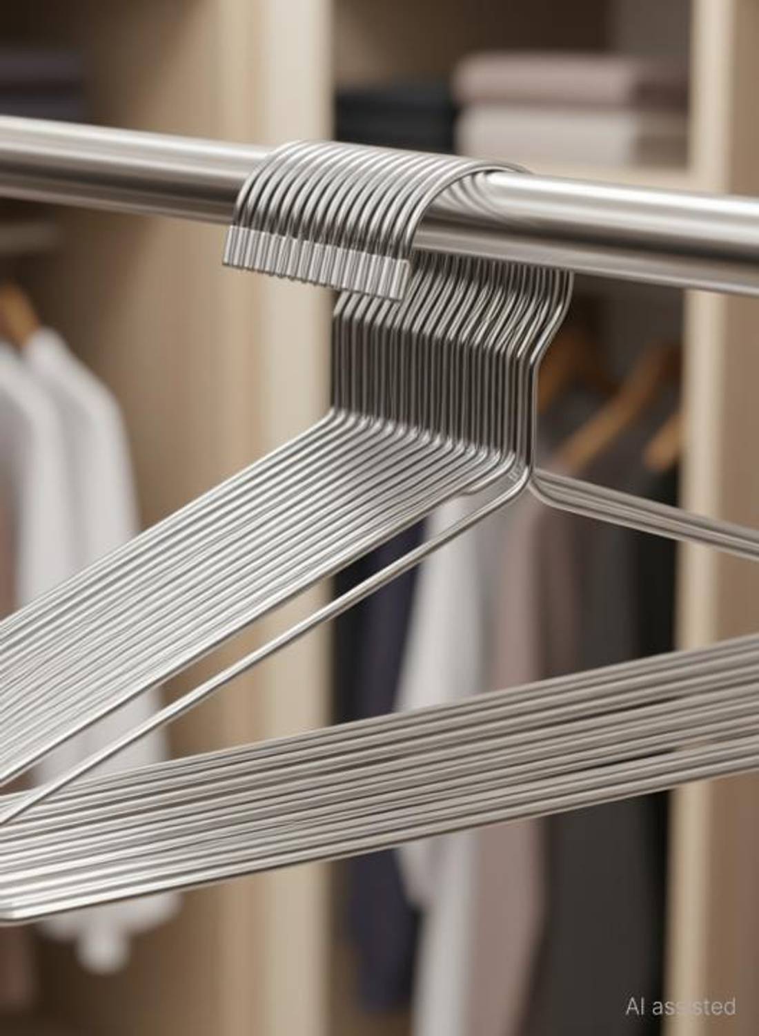 HBBBROTHERS Silver Saree Hangers Pack of 12 - Image 2