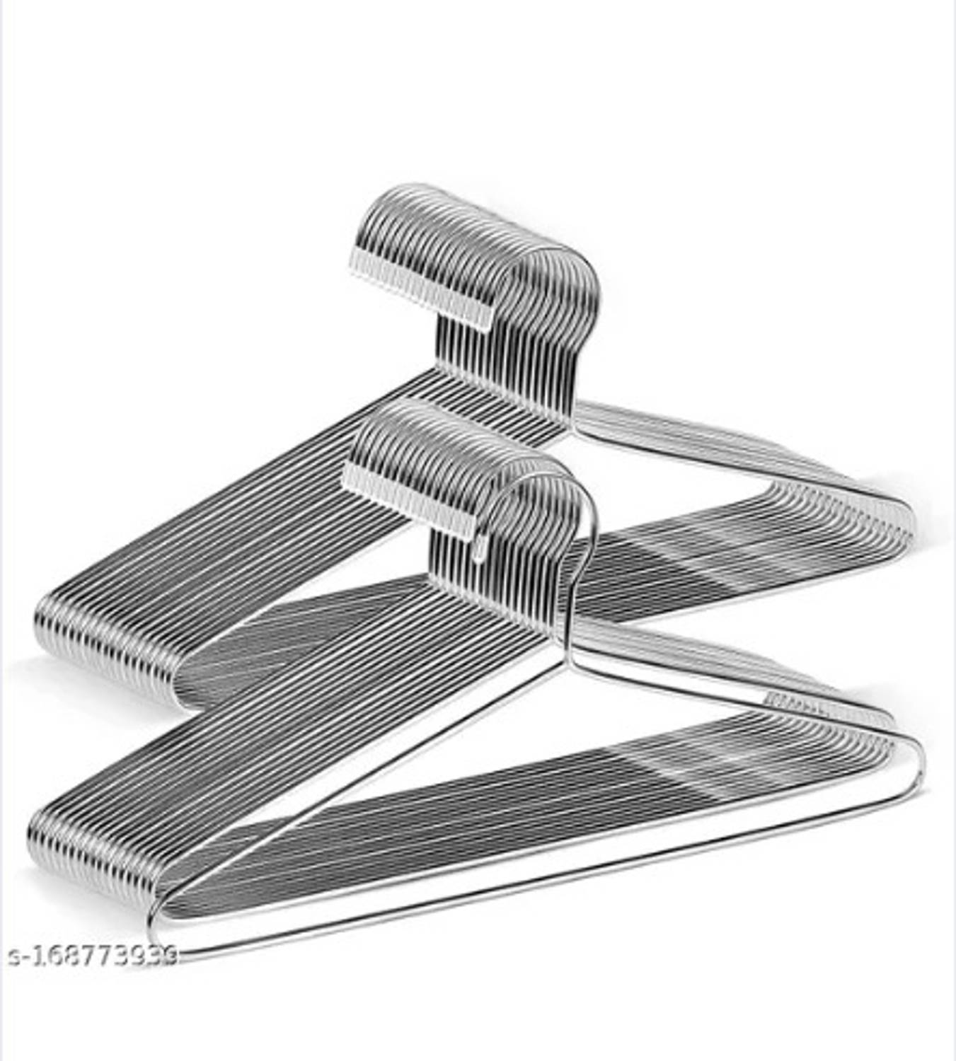 HBBBROTHERS Silver Saree Hangers Pack of 12 - Image 3