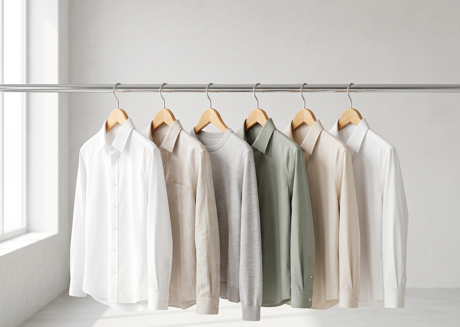 Image of Ishtyle Premium Solid Wooden Hangers for Clothes | Heavy Duty, Non-Slip Bar | Wooden Shirt Pack of 12 Hangers For Shirt