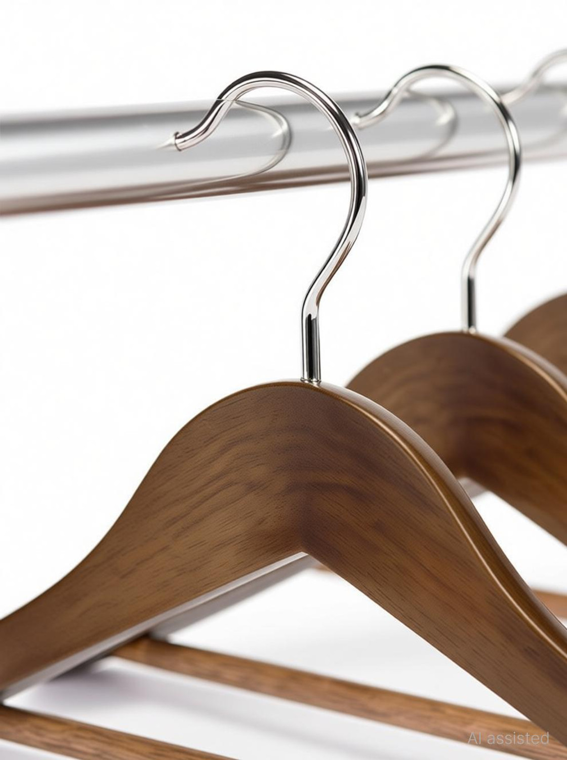 Image of SHOPIVAAN Non Slip Premium Wide Shoulder Coat Hanger, Smooth Finish 360 Swivel Hook Solid Wooden Coat Pack of 12 Hangers For Coat