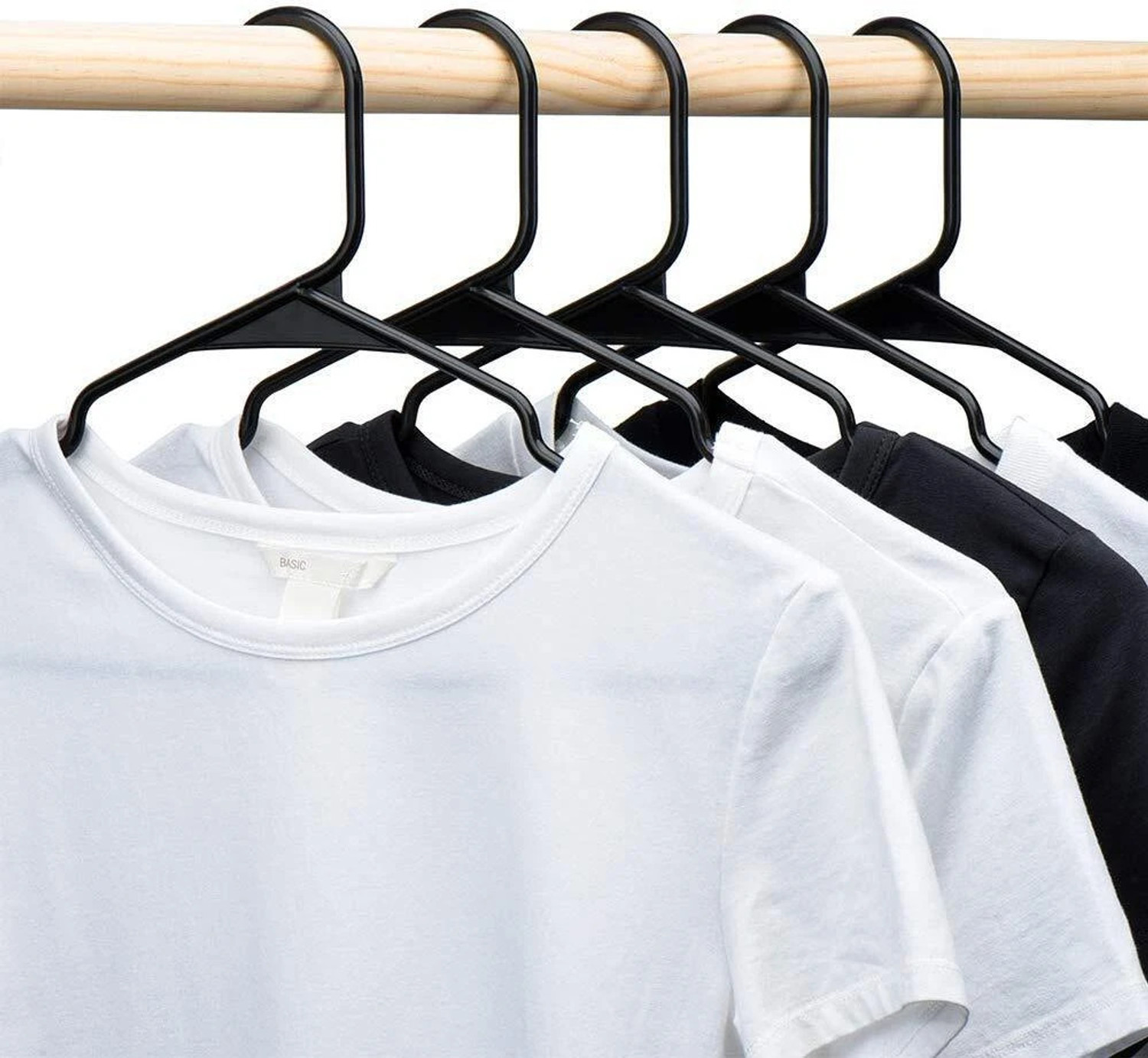 Image of Moxstar Premium Clothes Hangers for Hanging Cloths, Elevate Your Wardrobe Cloth Hanger Plastic Shirt Pack of 12 Hangers For Shirt