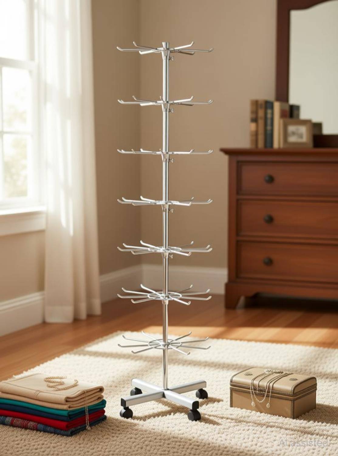 BONTECH Metal 0.7 Layered Rotating Display Stand
