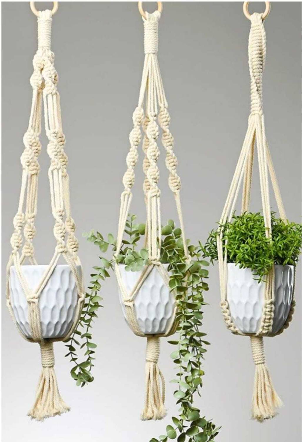 AURACRAFT BOHEMIAN-TRIPLE SET MACRAME HANGER Fridge Organizer