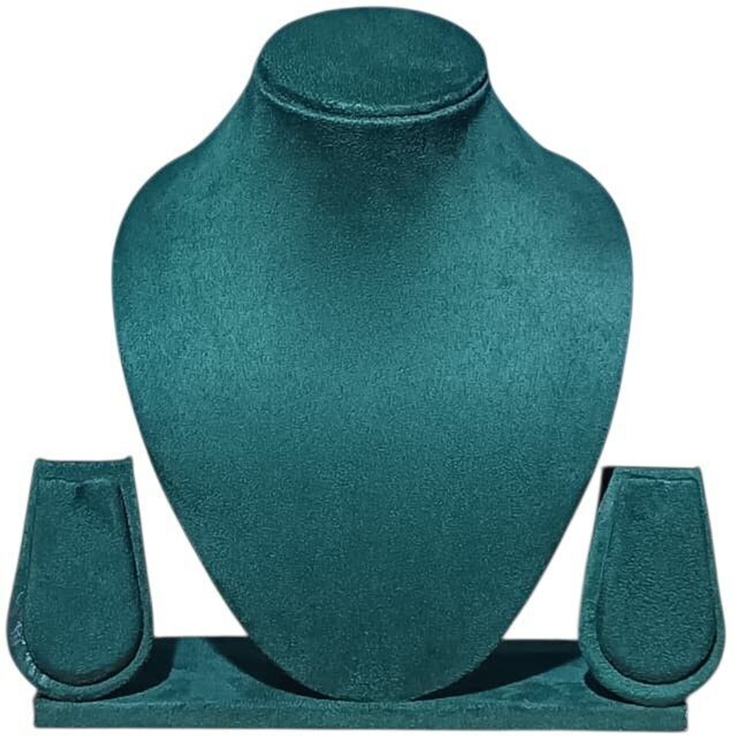 Image of GS Collection NECKLACE STAND GREEN SUEDE 8 INCH Jewellery Organizer