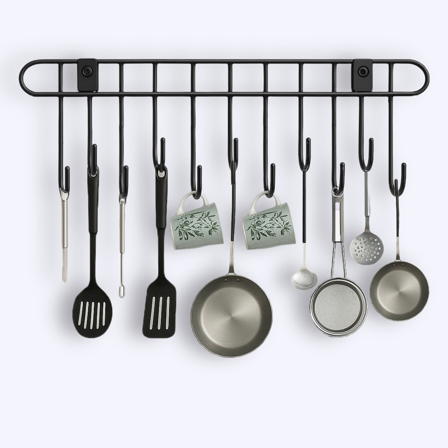 Image of DXDT Steel Kitchen Utensil hanger / Door Hook Hanger (set of 1) with 11 Wall Hooks Accessories Organizer, Handbag Organizer, Scarf Organizer