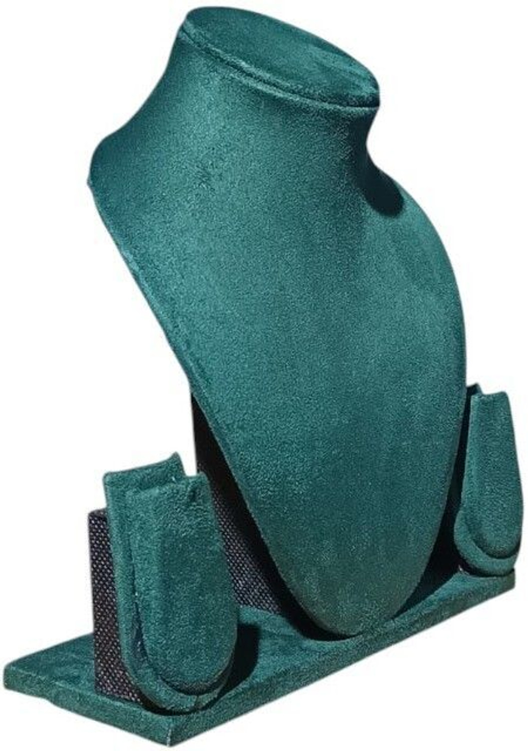 Image of GS Collection 8 inch green suede velvet necklace stand pack of 4 Jewellery Organizer