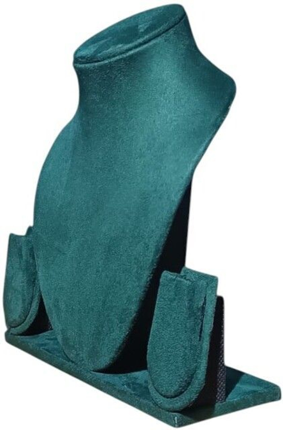 Image of GS Collection 8 inch green suede velvet necklace stand pack of 4 Jewellery Organizer