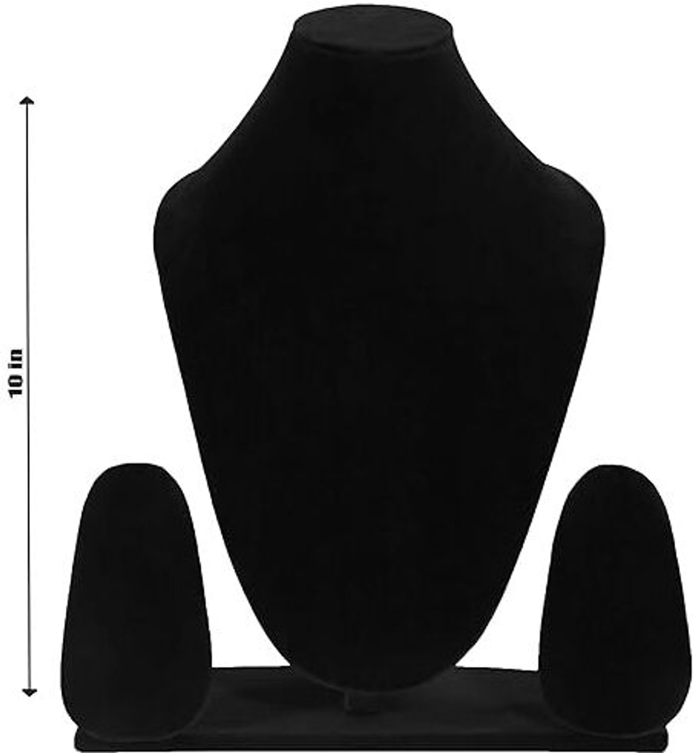 Image of bandhan Jewellery Dummy Black Velvet Finish Necklace Display Stand (10 Inch) Jewellery Organizer