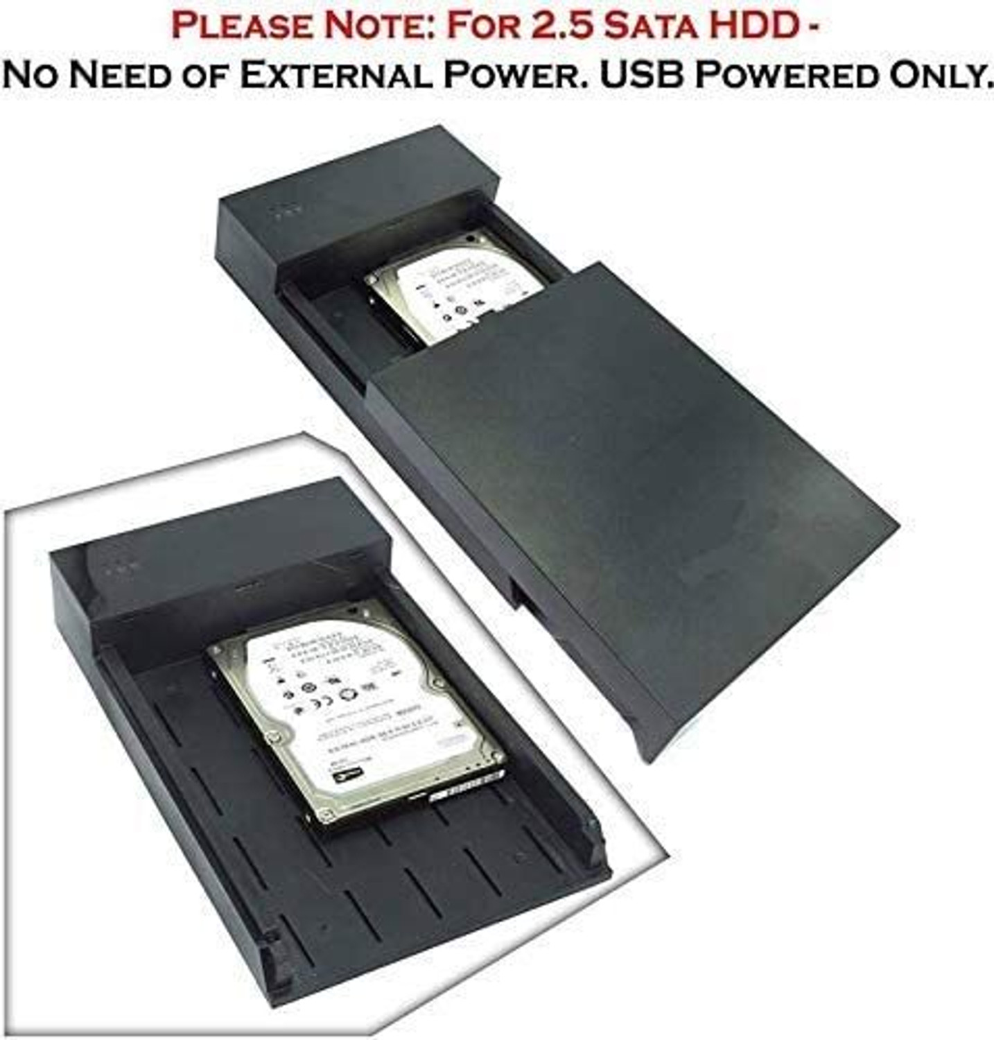 Image of LipiWorld 2 in 1 USB 2.0 Sata 2.5 inch / 3.5 inch Dual External Sata Hard Disk Case, 3.5 inch 2 in 1 External Hard Drive Casing