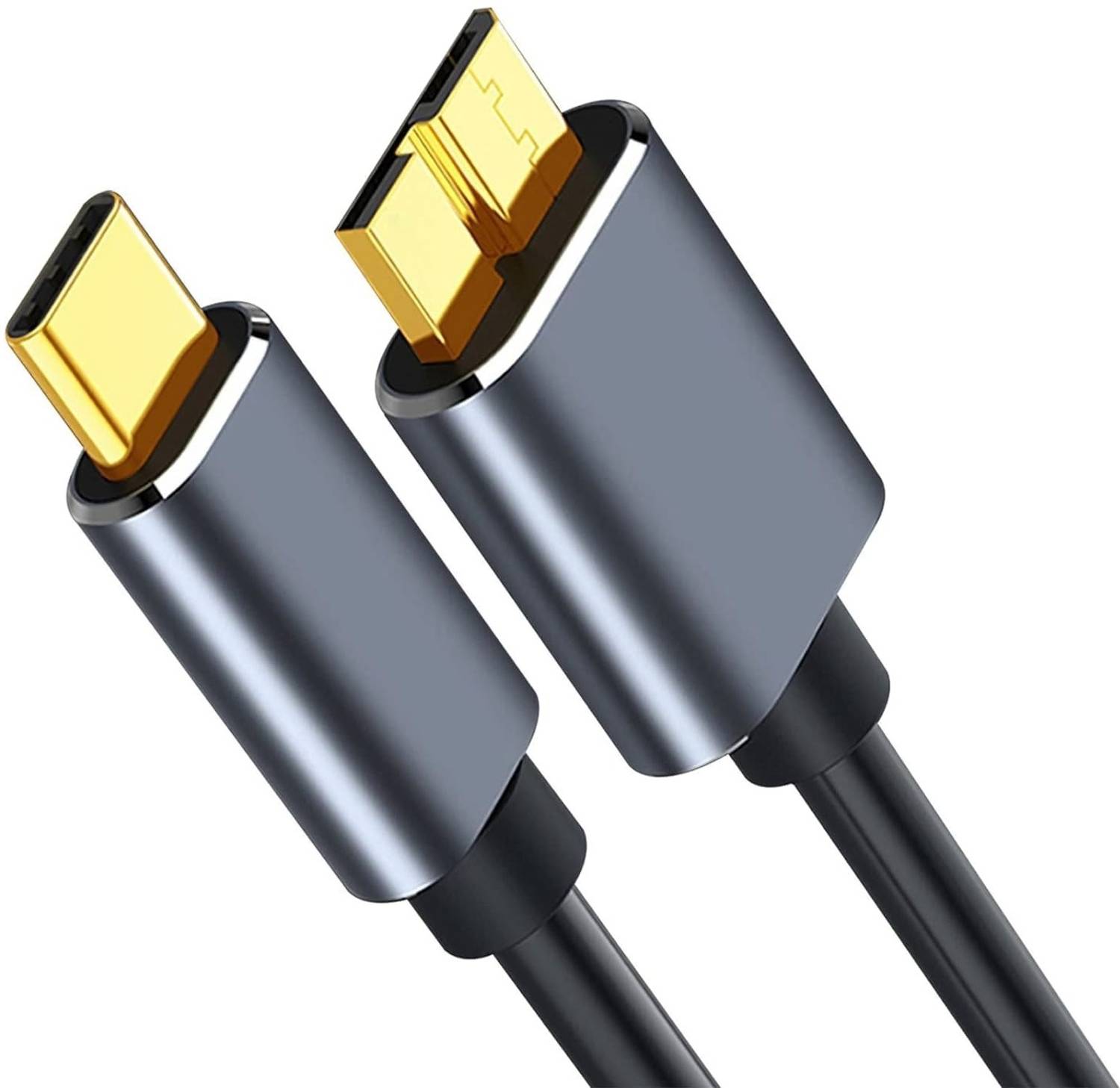 Jihaan Micro B to USB C Type C Compatible with Samsung Galaxy S5 Note 50CM 3.5 inch type c to hdd hard drive disk cable