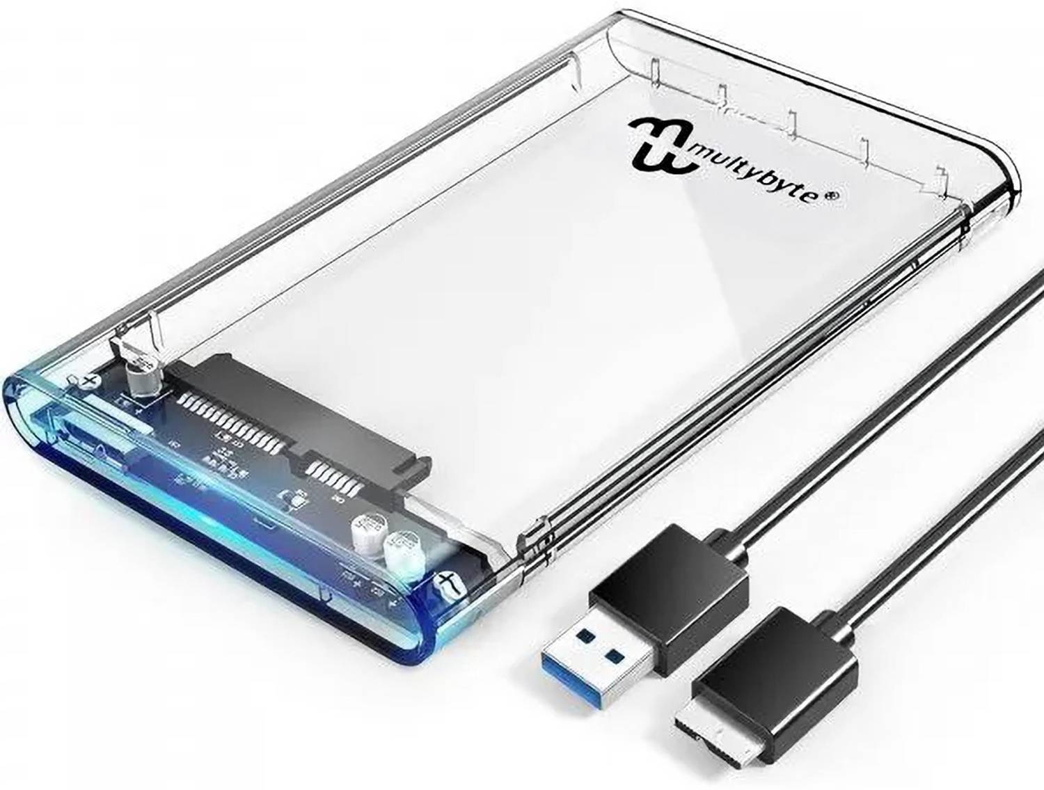 Multybyte External SATA USB 3.0 HDD SSD 2.5 inch Shock Resistant Water Proof Screwless Enclosure Casing