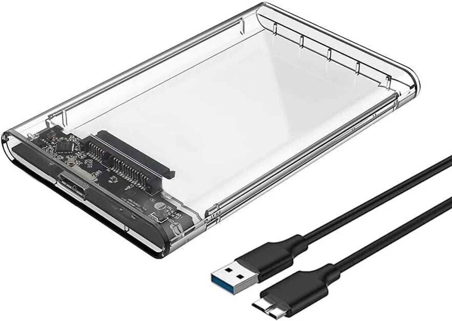 Sancy 2. 5 inch Transparent USB3. 0 Hard Drive Enclosure 2.5 inch Shock Resistant Water Proof Hard Drive Enclosure