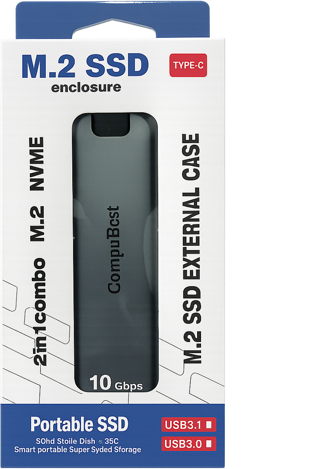 Image of CompuBest NVMe SSD Enclosure 2.5 inch Shock Resistant NVMe