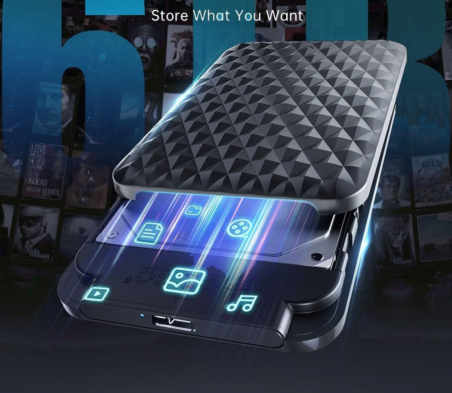 Image of Carecase 2.5inch Portable Harddrive External Harddrive 320 Gb External Hard Disk Drive GB External Hard Disk Drive (HDD)