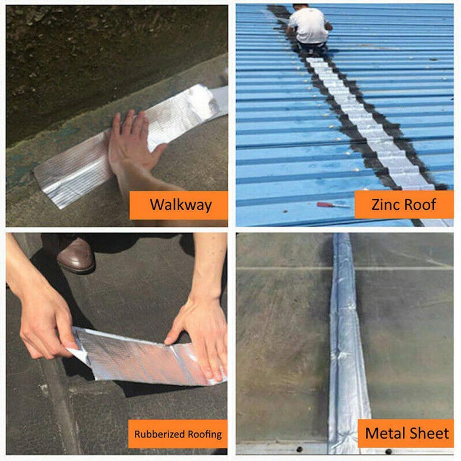 Image of SIDGO Super Waterproof Tape For Leakage Repair Pipe Duct Adhesive Sealant Heavy Tape 5 m Butyl Tape (Silver Pack of 1)