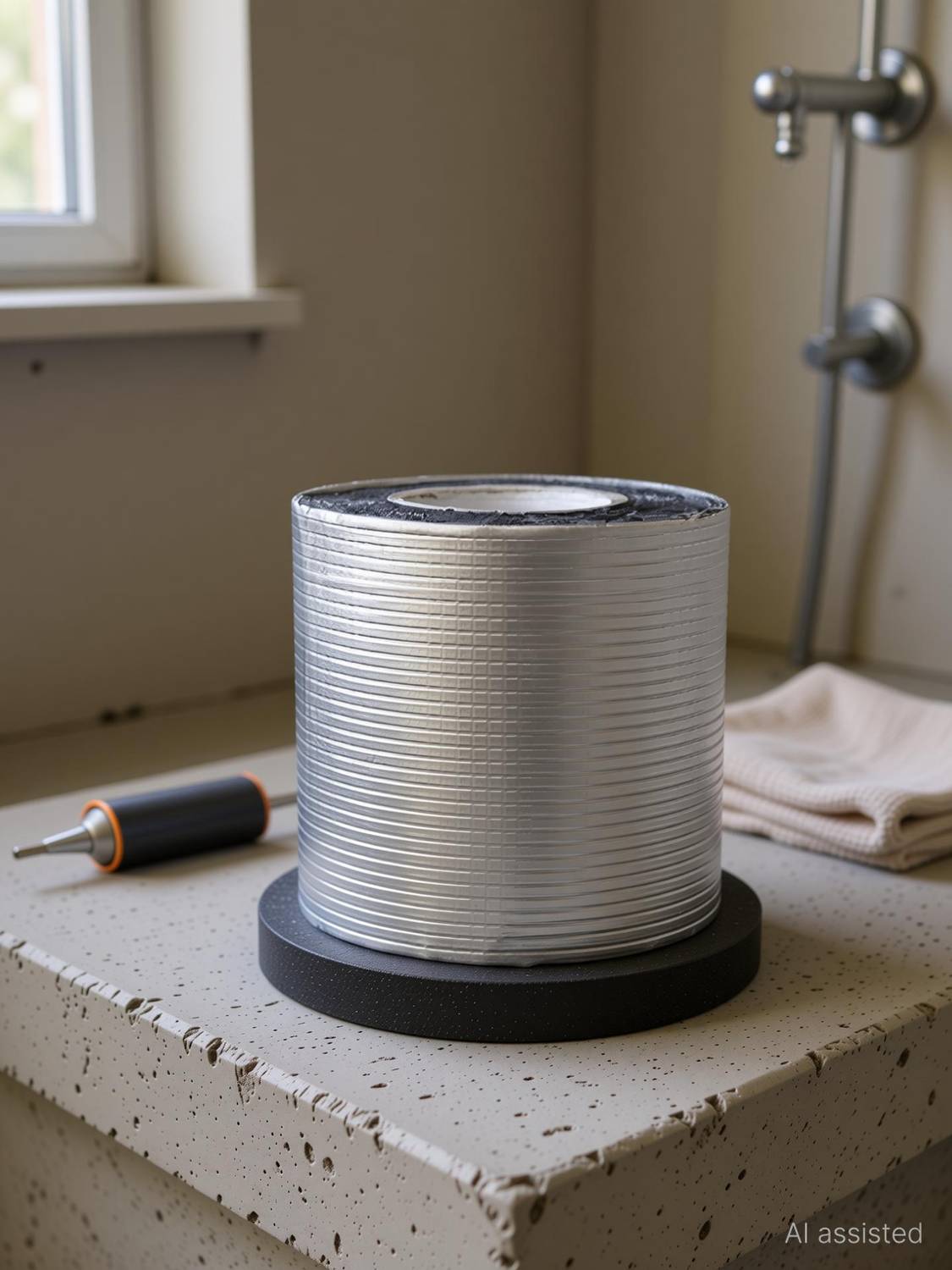 Buildingshop (5 Mtr Length/4 Inch Wide) Self Adhesive Waterproofing Tape For Cracks,Tank,Roof 5 m Bitumen Tape