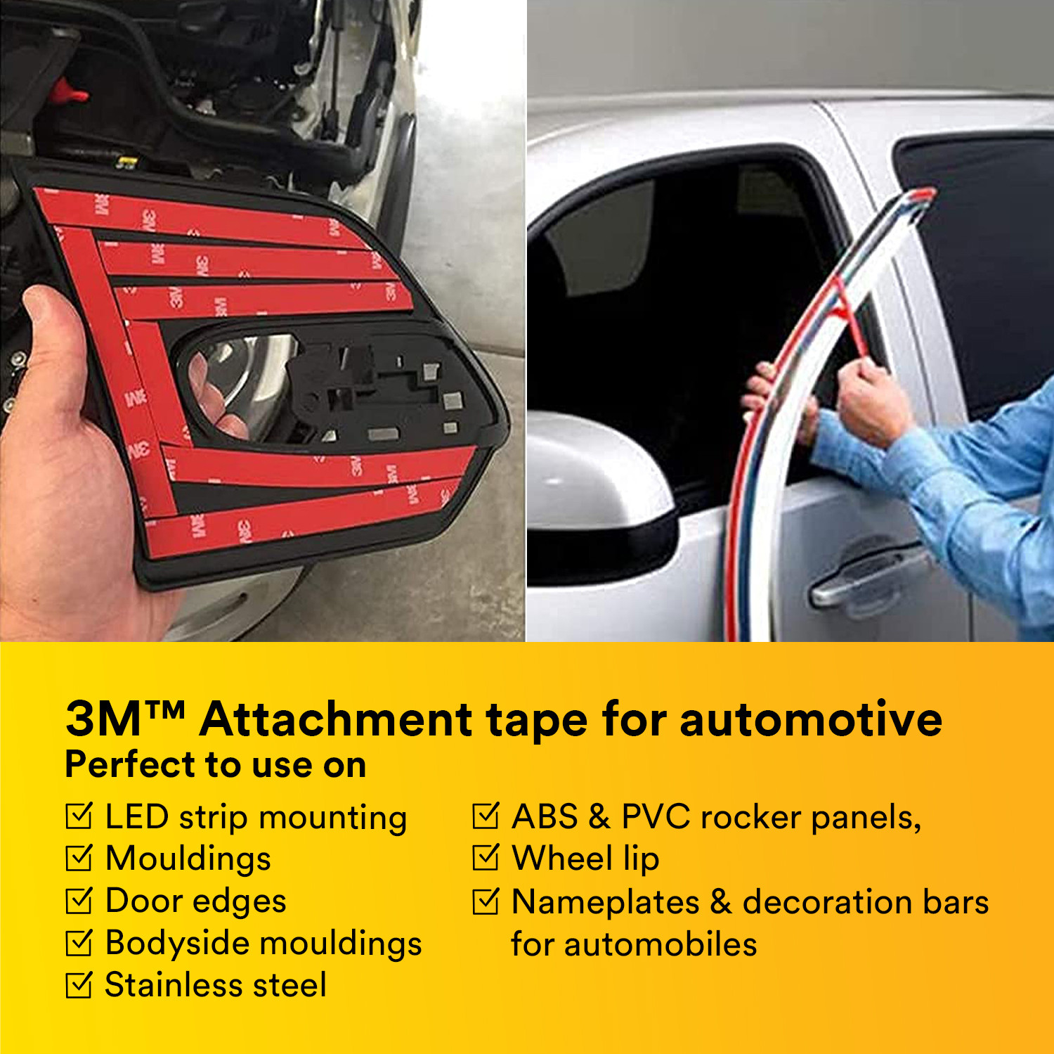 Image of 3M Double-sided Acrylic Foam Attachment Tape 2.4cm X 4M - For Stronger Bonding - Pack of 1 4 m Double-sided Tape