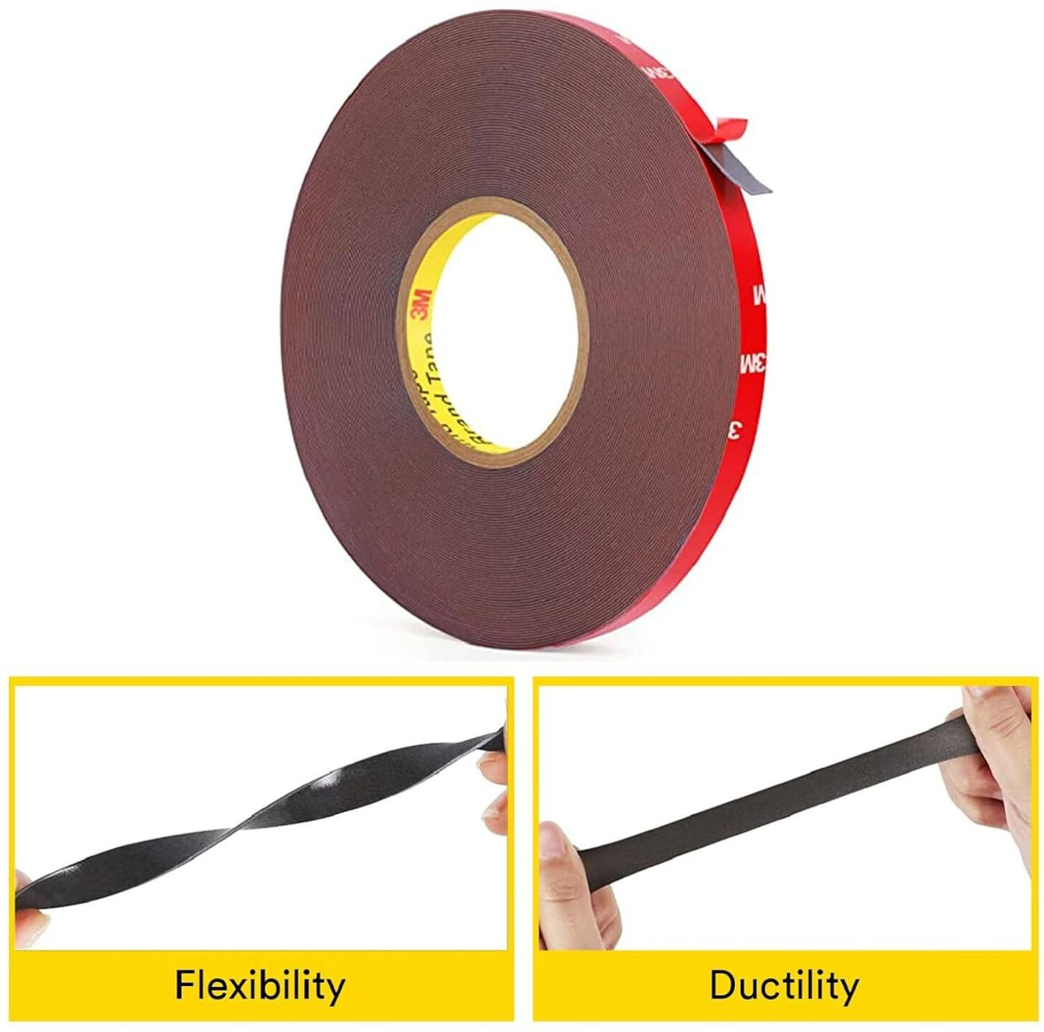 Image of 3M Double-sided Attachment Tape 1.2cmx4M , 4 m Double-sided Tape (Pack of 2) 4 m Double-sided Tape