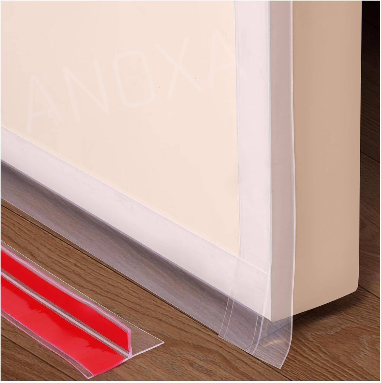 AaruBhakti T-Shaped Transperent Silicone Seal Strip for Glass Door & Window 3 m Single Sided Tape